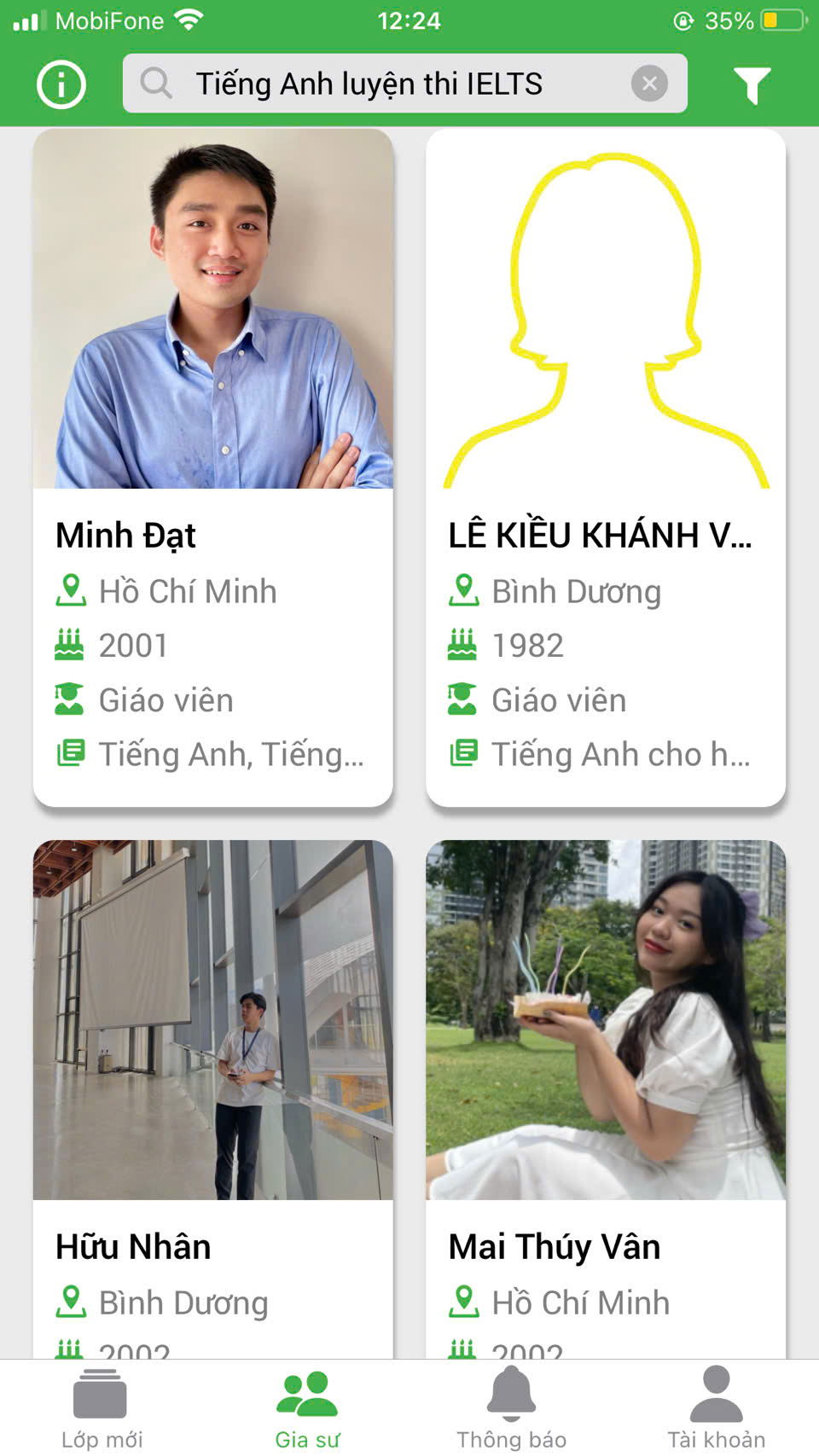 dạy kèm luyện thi ielts